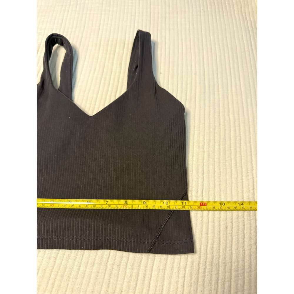 Lululemon Align Ribbed Tank Top V-Neck Cropped Size 4 - Picture 5 of 5